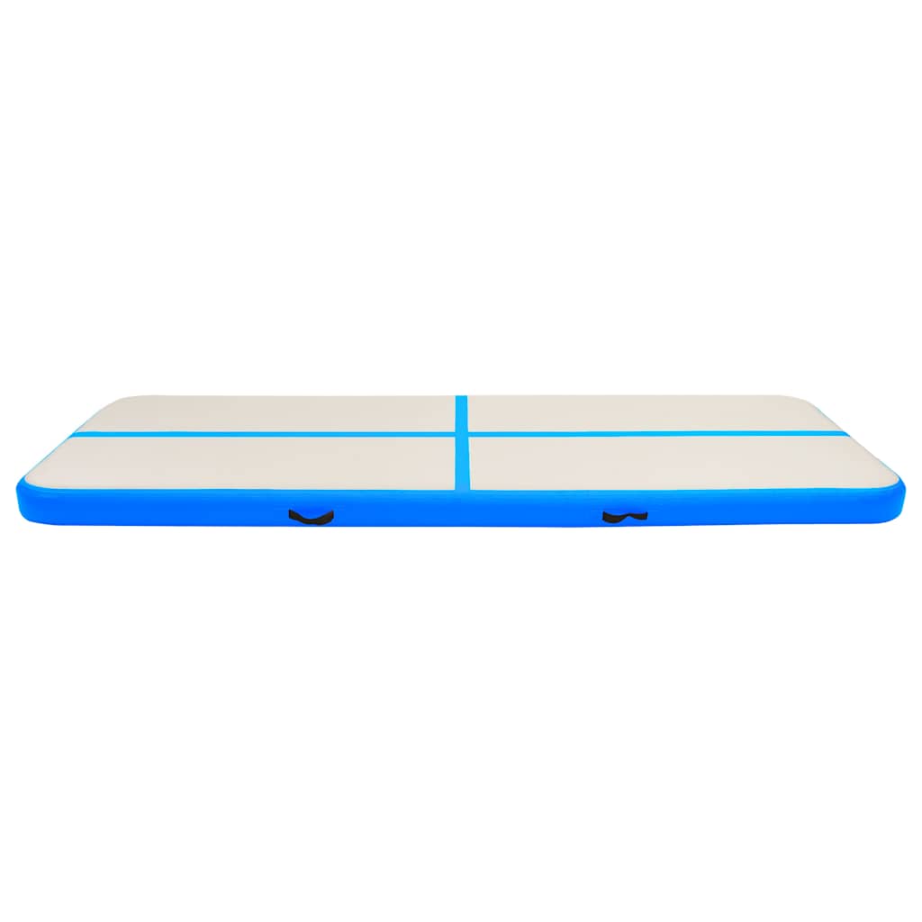 Tappetino Ginnastica Gonfiabile con Pompa 500x100x20 cm PVC Blu