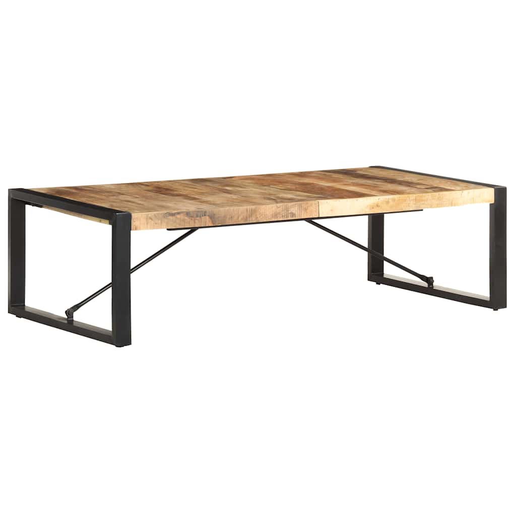 Tavolino da Salotto 140x70x40 cm in Legno di Mango Grezzo