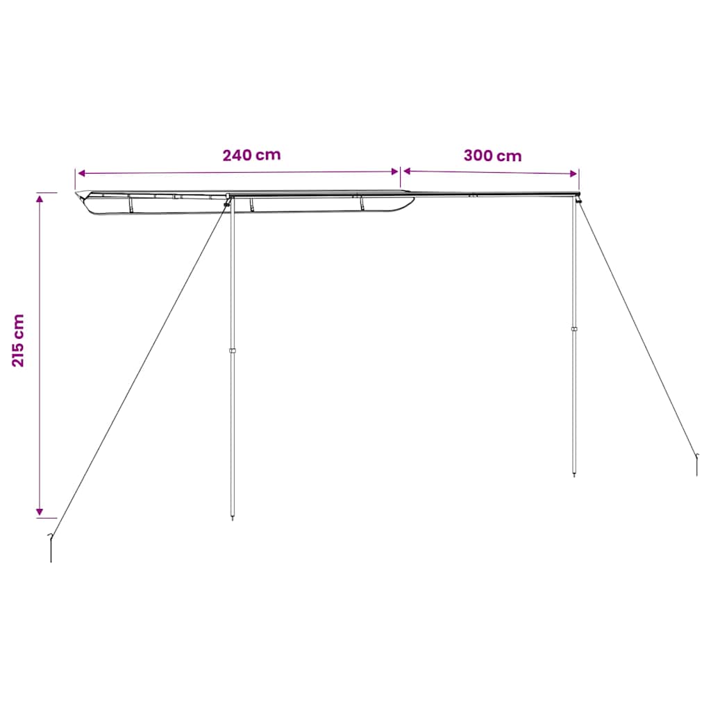 Tendalino per Camper e Roulotte 2,4x3x2,15 m Beige