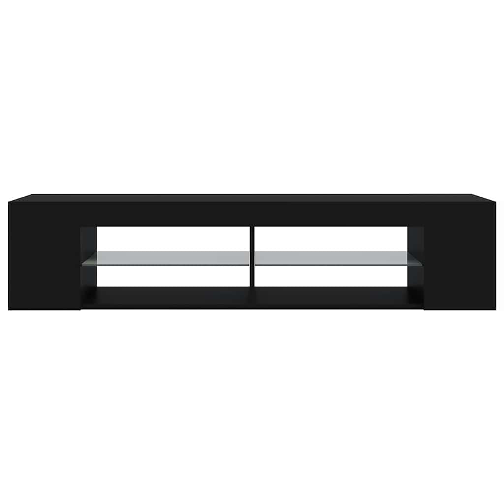 Mobile Porta TV con Luci LED Nero 135x39x30 cm