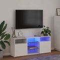 Mobile Porta TV con Luci LED Bianco 120x30x50 cm