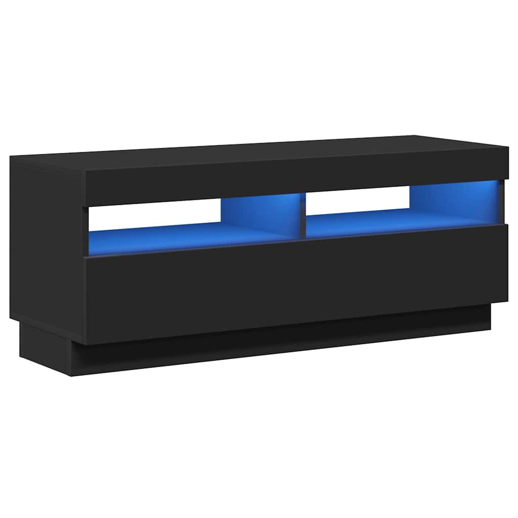 Mobile Porta TV con Luci LED Nero 100x35x40 cm