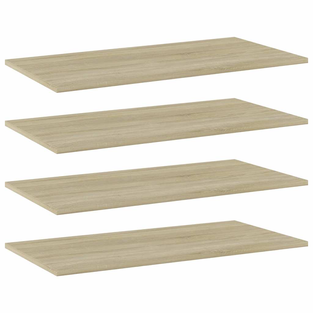 Ripiani per Libreria 4pz Rovere Sonoma 80x40x1,5cm Multistrato
