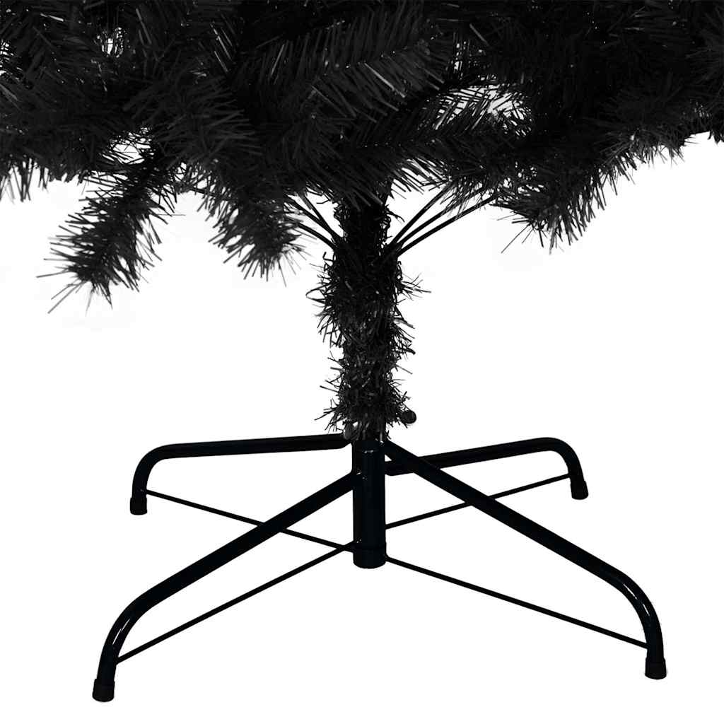 Albero di Natale Artificiale con Base Nero 240 cm PVC