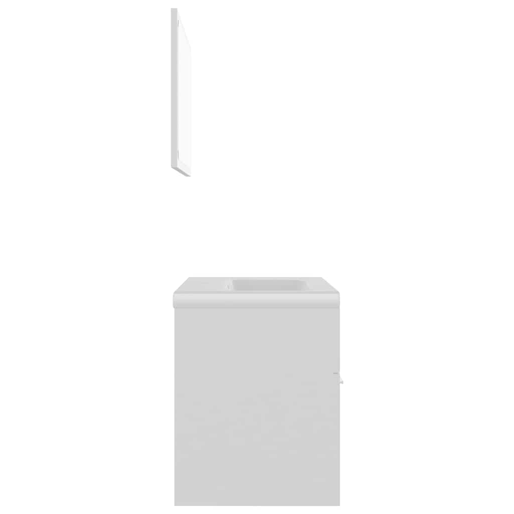 Set Mobili da Bagno Bianco in Truciolato
