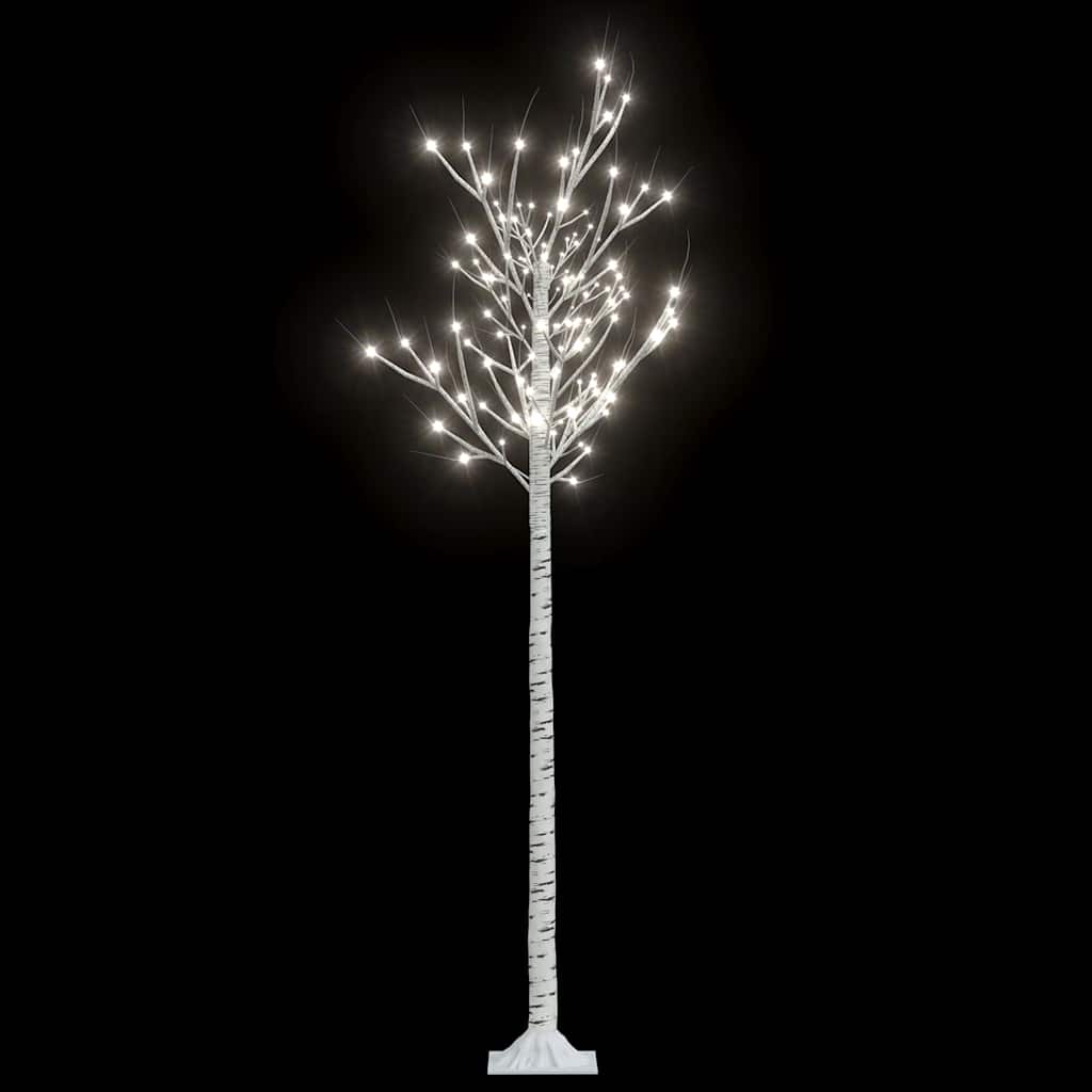 Albero Natale 200 LED 1,8m Salice Bianco Freddo Interno Esterno