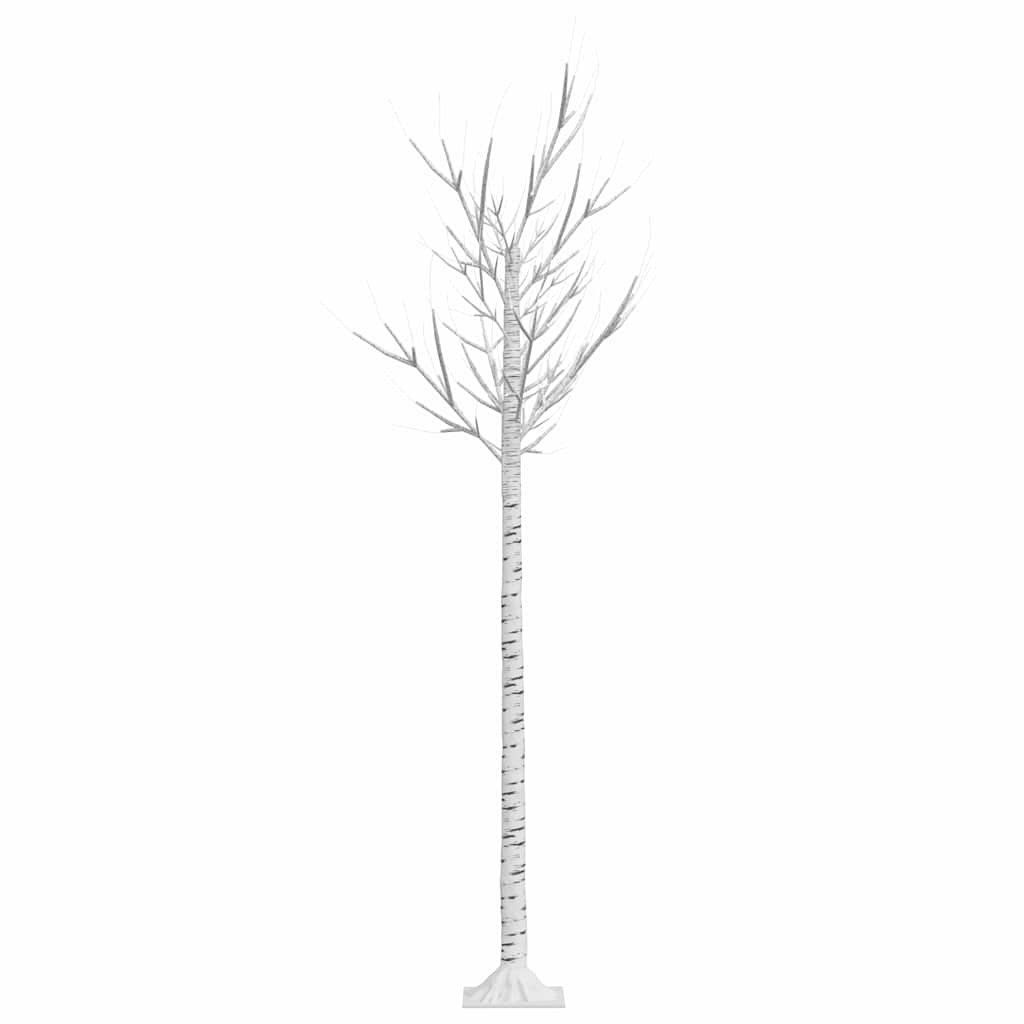 Albero Natale 200 LED 1,8m Salice Bianco Freddo Interno Esterno