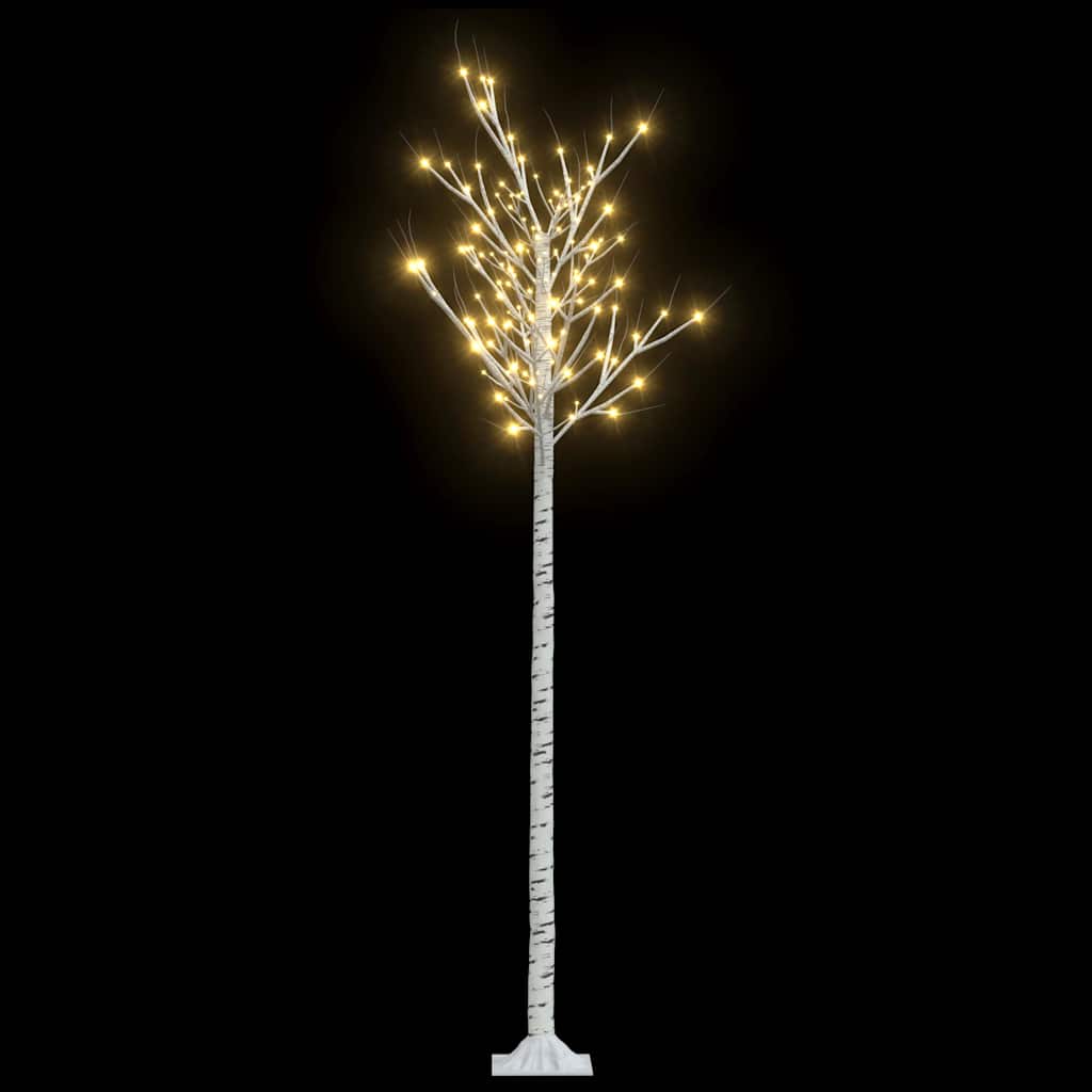 Albero Natale 220 LED 2,2 m Salice Bianco Caldo Interno Esterno