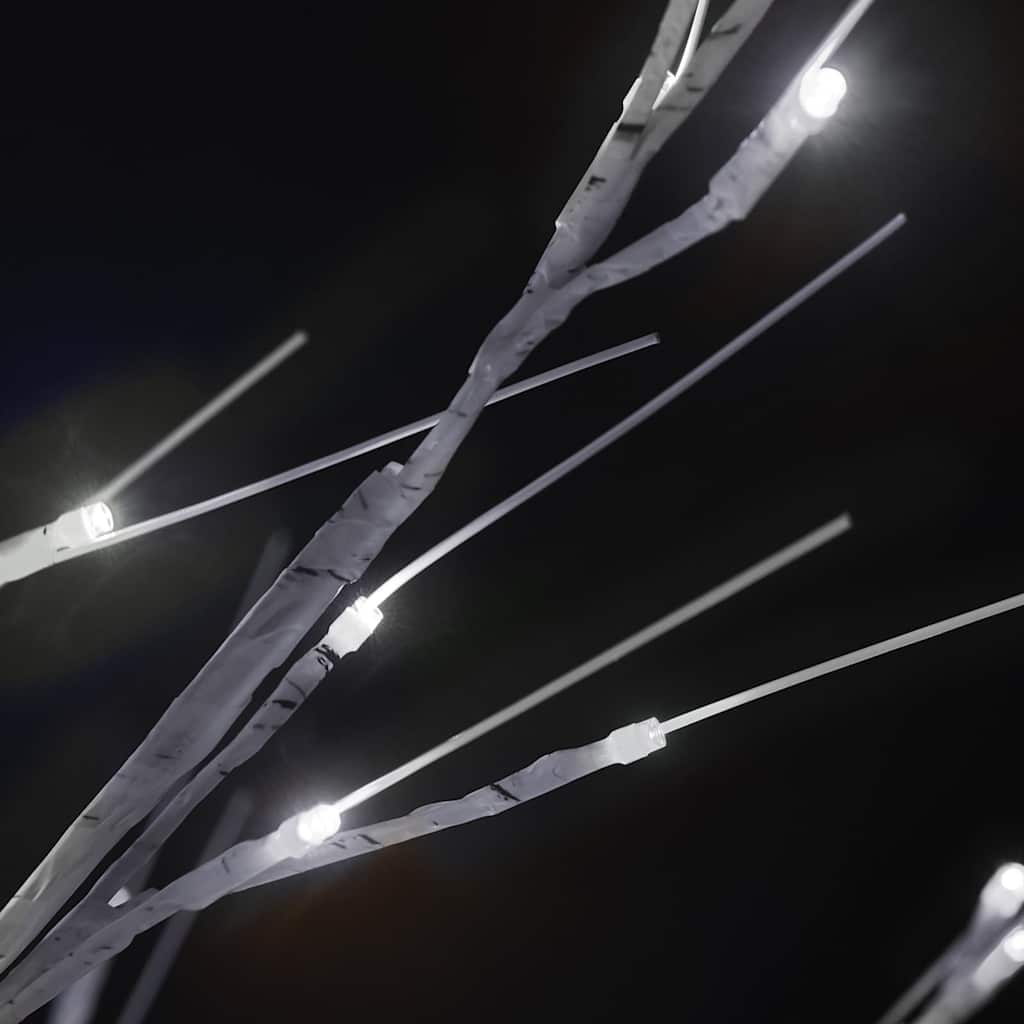 Albero Natale 220 LED 2,2m Salice Bianco Freddo Interno Esterno