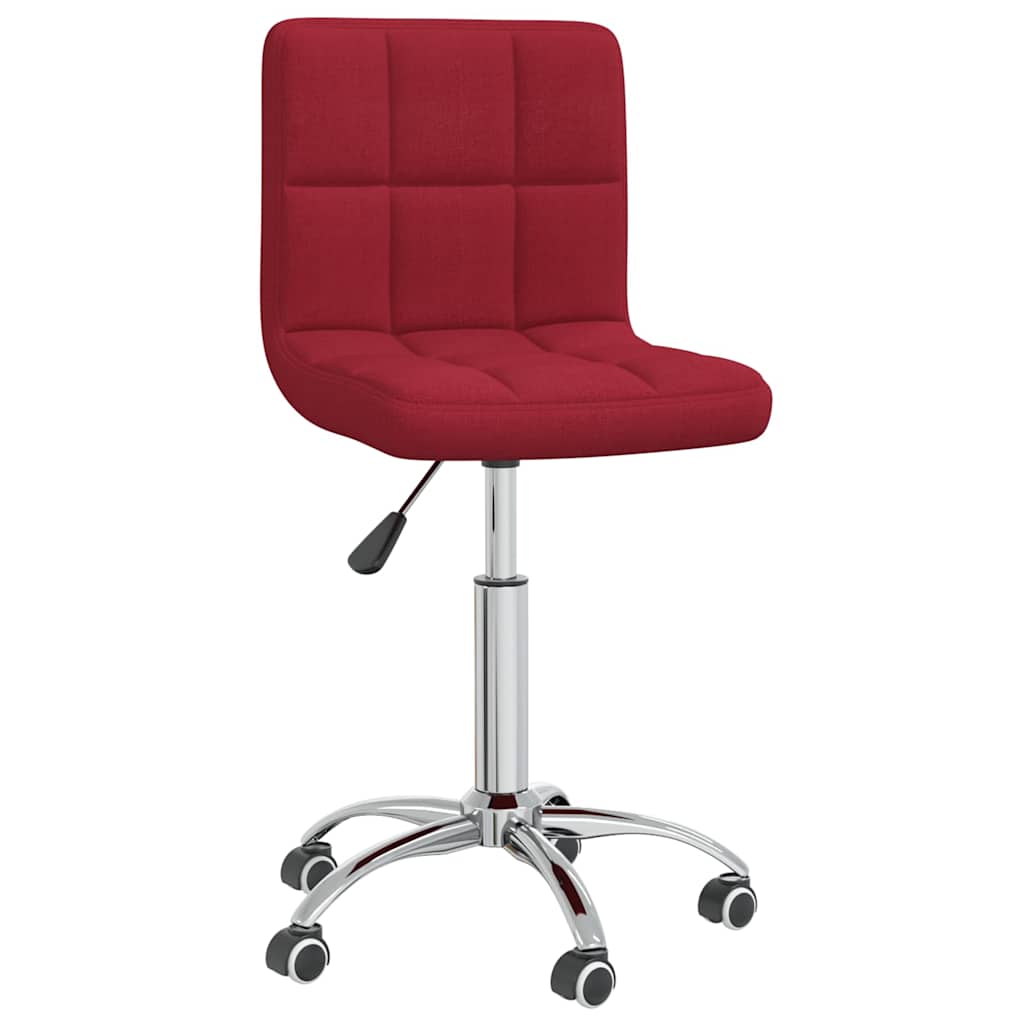Sedia da Ufficio Girevole Rosso Vino in Tessuto