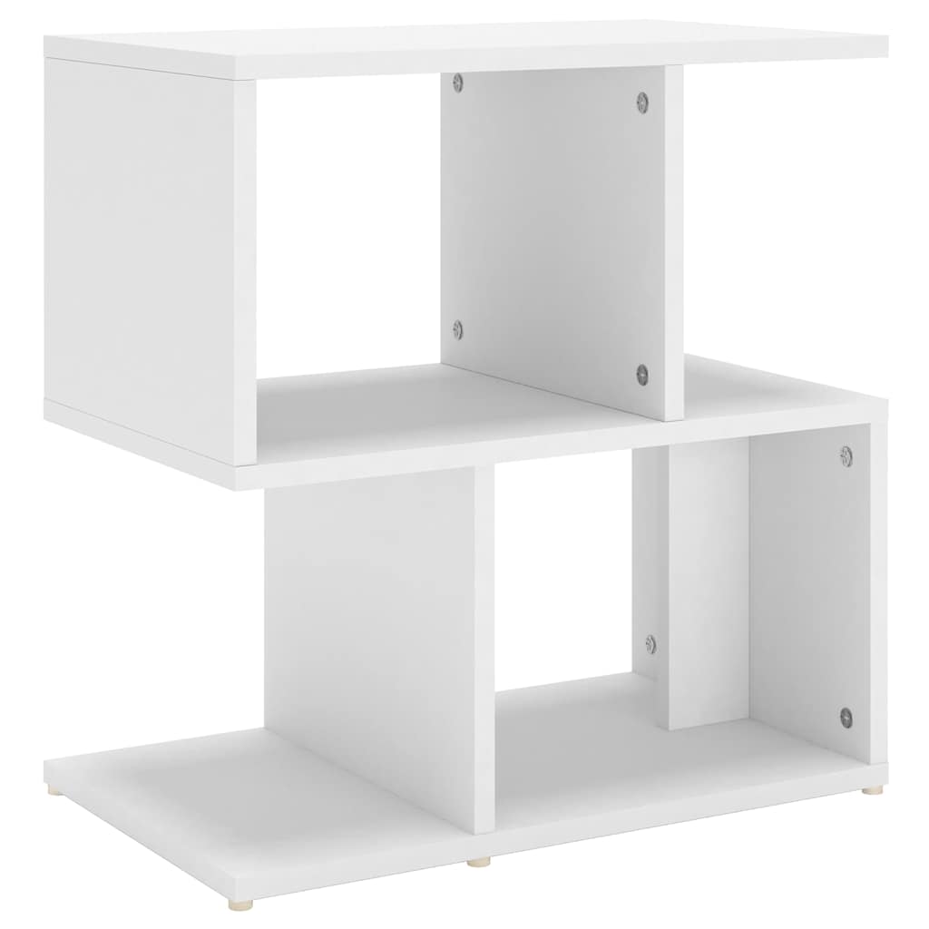 Comodino Bianco 50x30x51,5 cm in Legno Multistrato