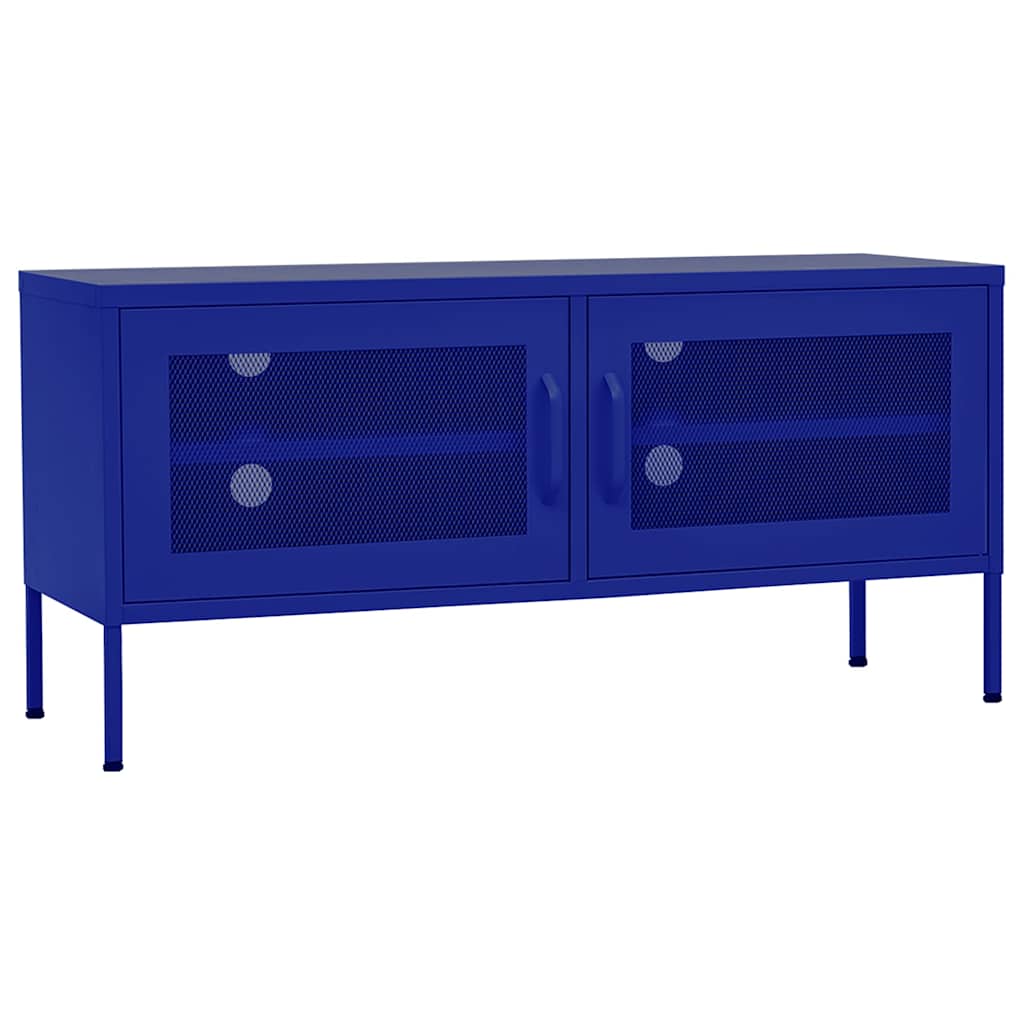 Mobile TV Blu Marino 105x35x50 cm in Acciaio