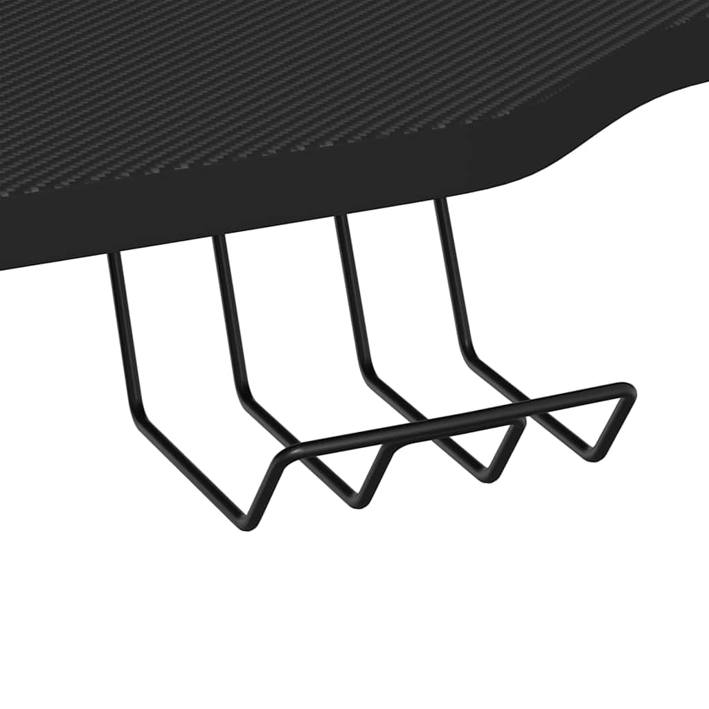 Scrivania da Gaming con Gambe a K Nera 90x60x75 cm