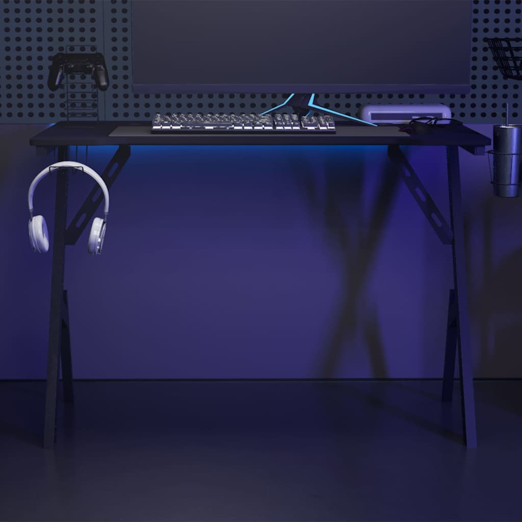 Scrivania da Gaming con Gambe a Y Nera 110x60x75 cm