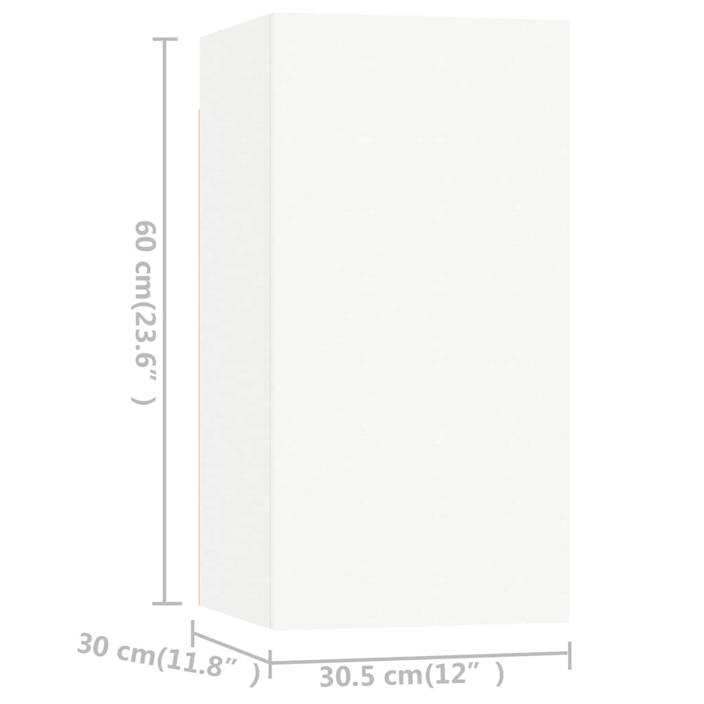 Set Mobili Porta TV 4 pz Bianco in Legno Multistrato