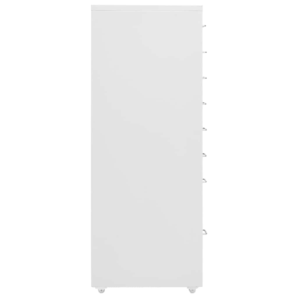 Schedario Mobile Grigio 28x41x109 cm in Metallo
