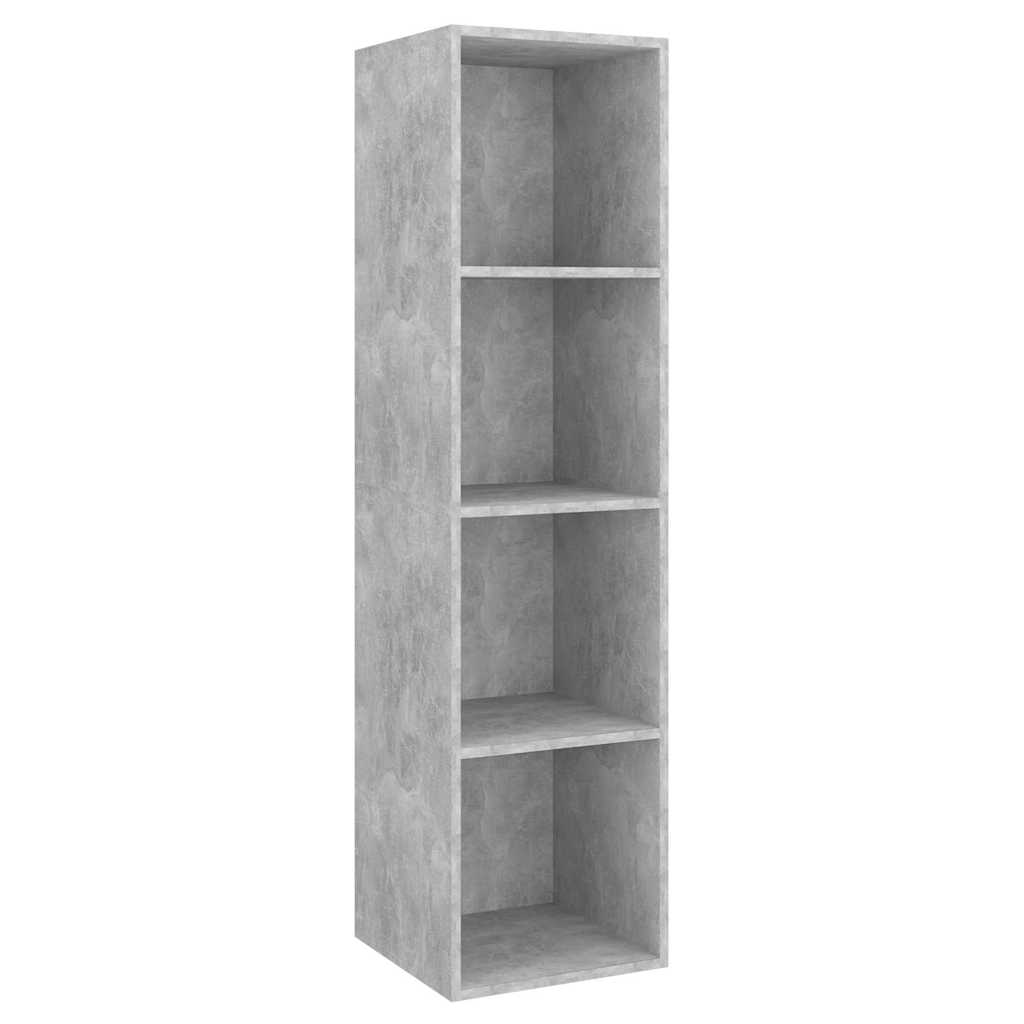 Mobile TV a Parete 2 pz Grigio Cemento in Legno Multistrato