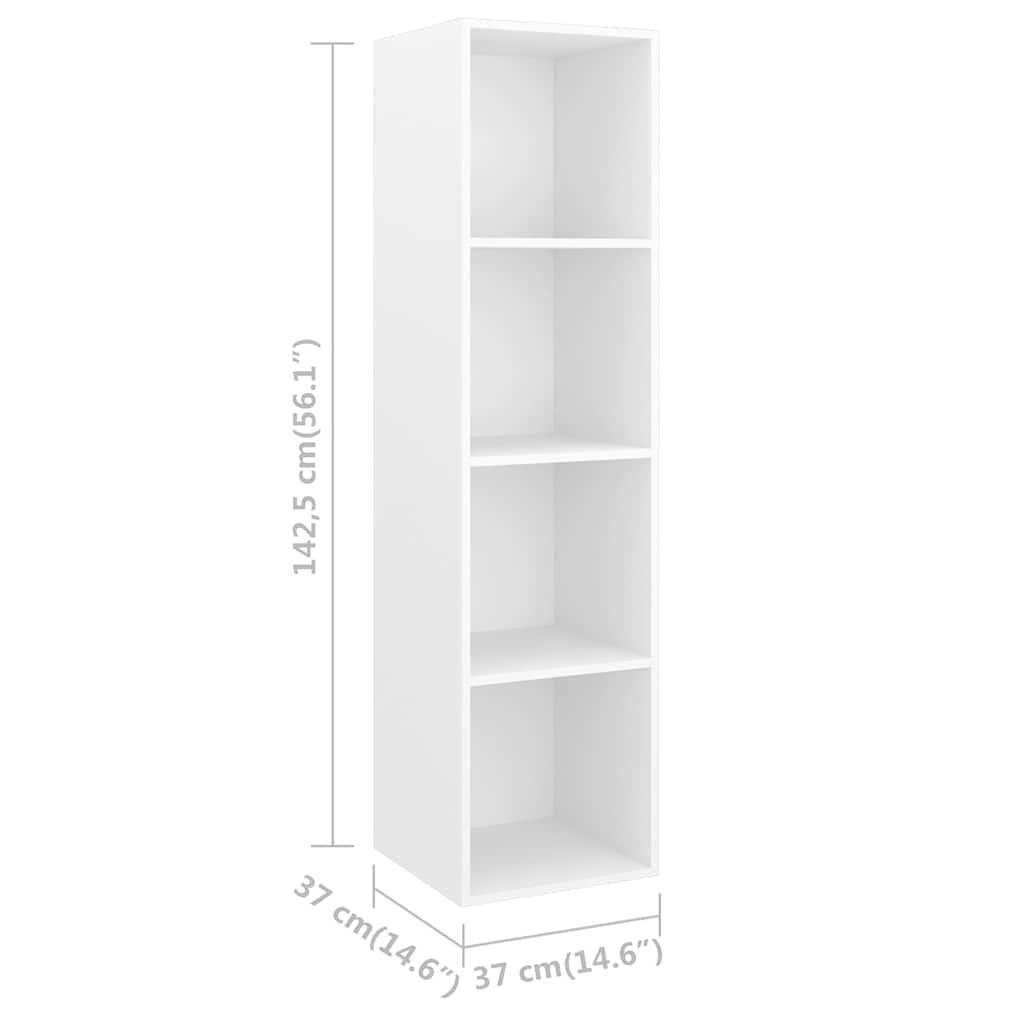 Set Mobili Porta TV 2 pz Bianco in Legno Multistrato