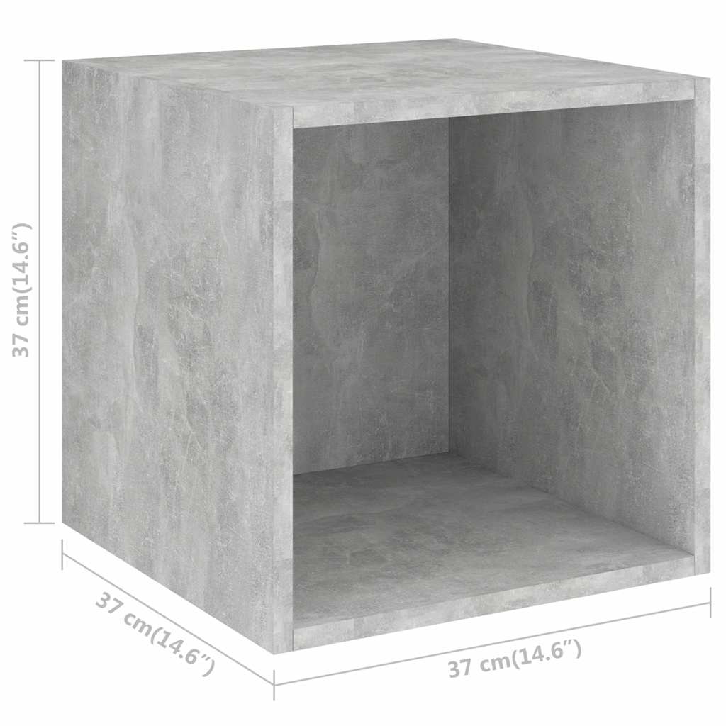 Set Mobili TV 3 pz Grigio Cemento in Legno Multistrato