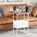 Tavolino Bianco 55x36x59,5 cm Legno Multistrato
