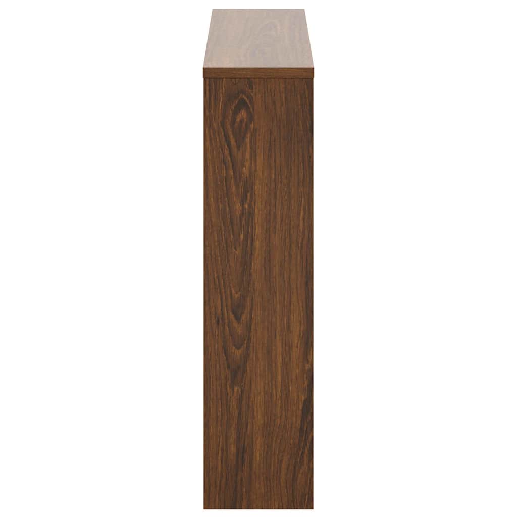 Scarpiera con Specchio a 2 Livelli Rovere marrone 63x17x67 cm