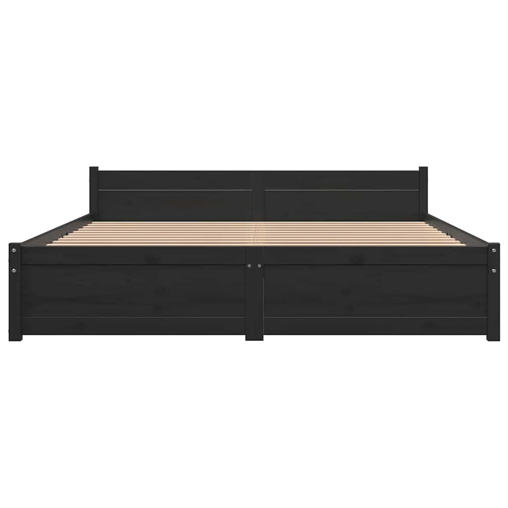 Giroletto Nero in Legno Massello 140x190 cm