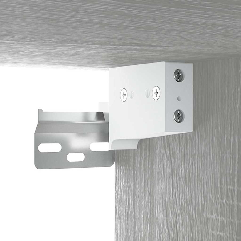 Comodini a Muro 2 pz Grigio Sonoma 35x35x20 cm