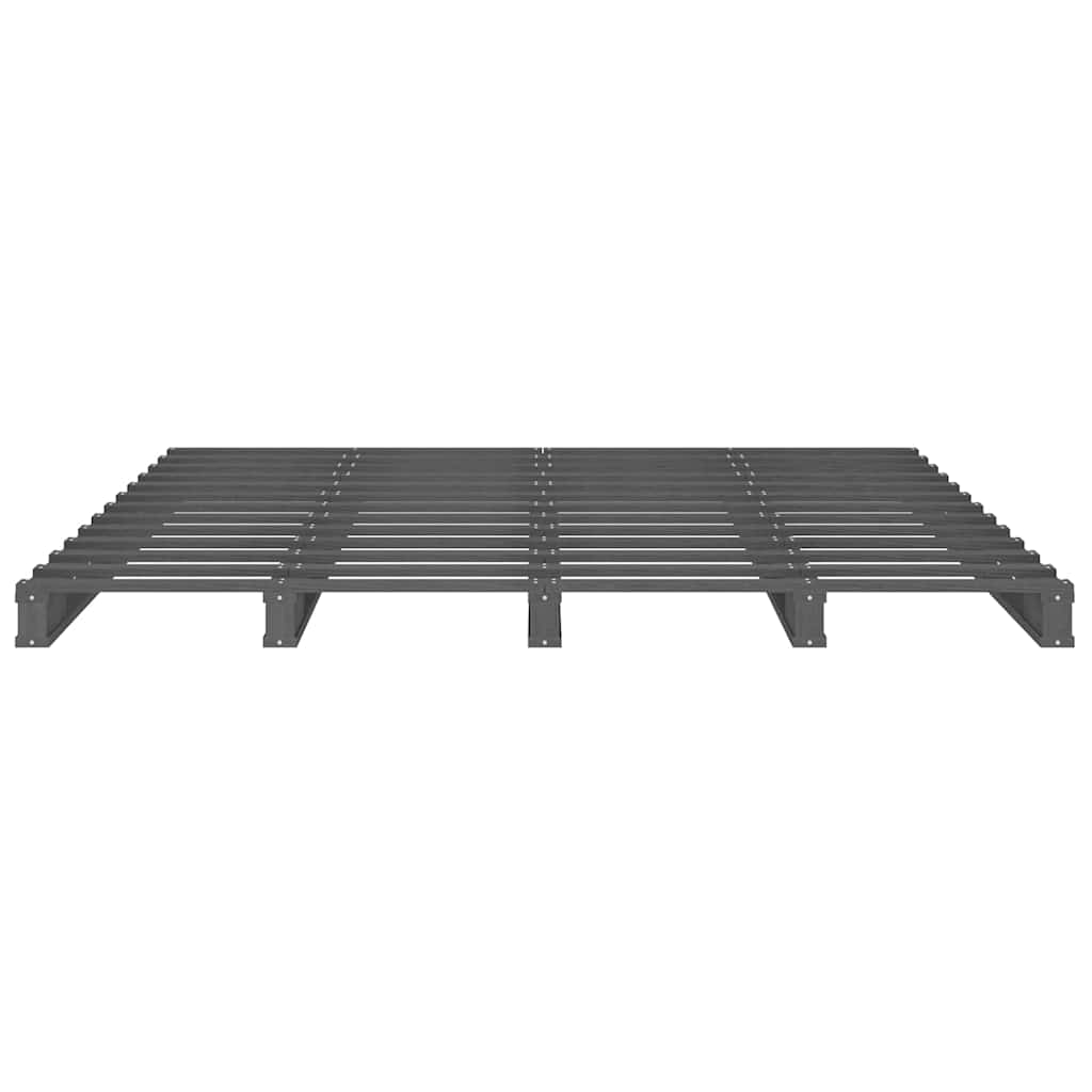 Letto a Pallet Grigio 120x190 cm Small Double Legno di Pino