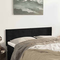 Testiera Nera 144x5x78/88 cm in Velluto