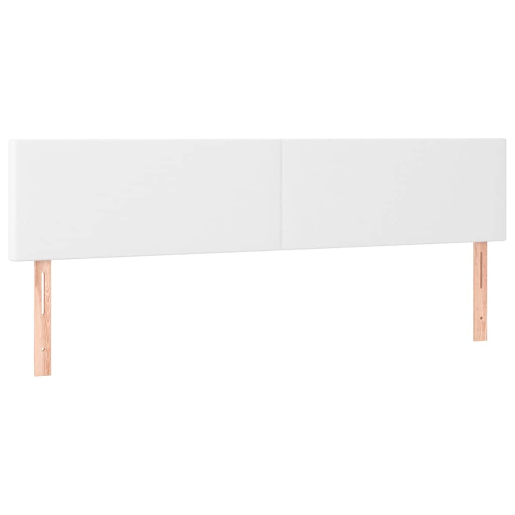 Testiera Bianca 180x5x78/88 cm in Similpelle
