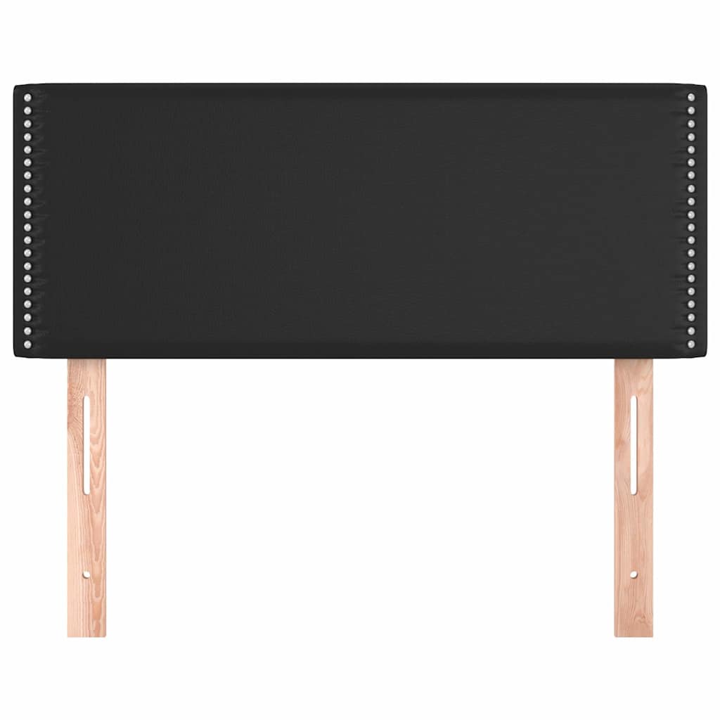 Testiera Nero 90x5x78/88 cm in Similpelle