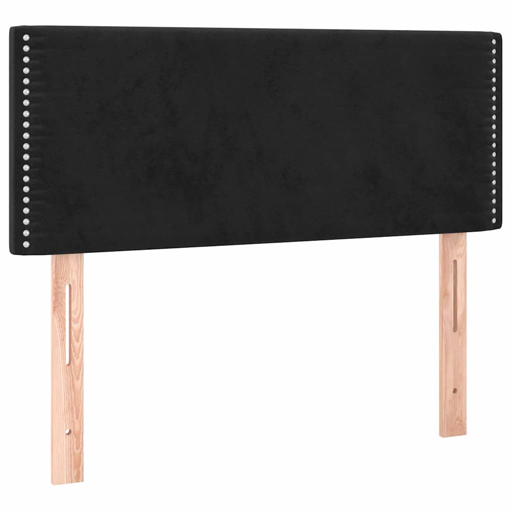 Testiera Nera 100x5x78/88 cm in Velluto