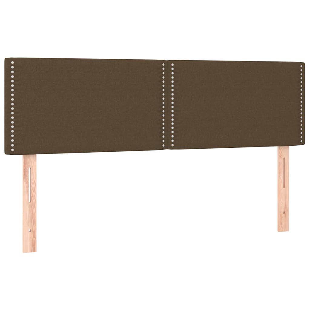 Testiera Marrone Scuro 144x5x78/88 cm in Tessuto