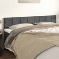 Testiera Grigio Scuro 160x5x78/88 cm in Velluto