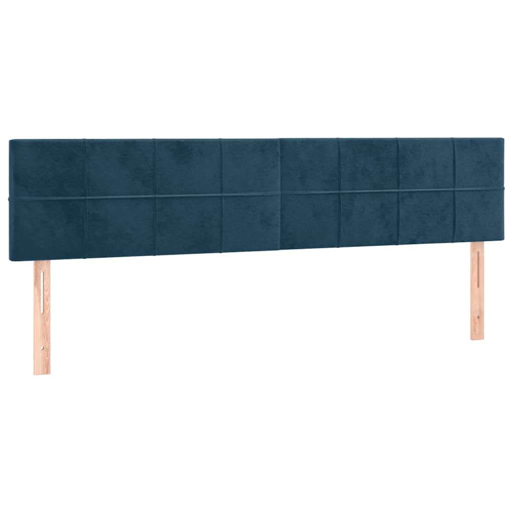 Testiera Blu Scuro 160x5x78/88 cm in Velluto