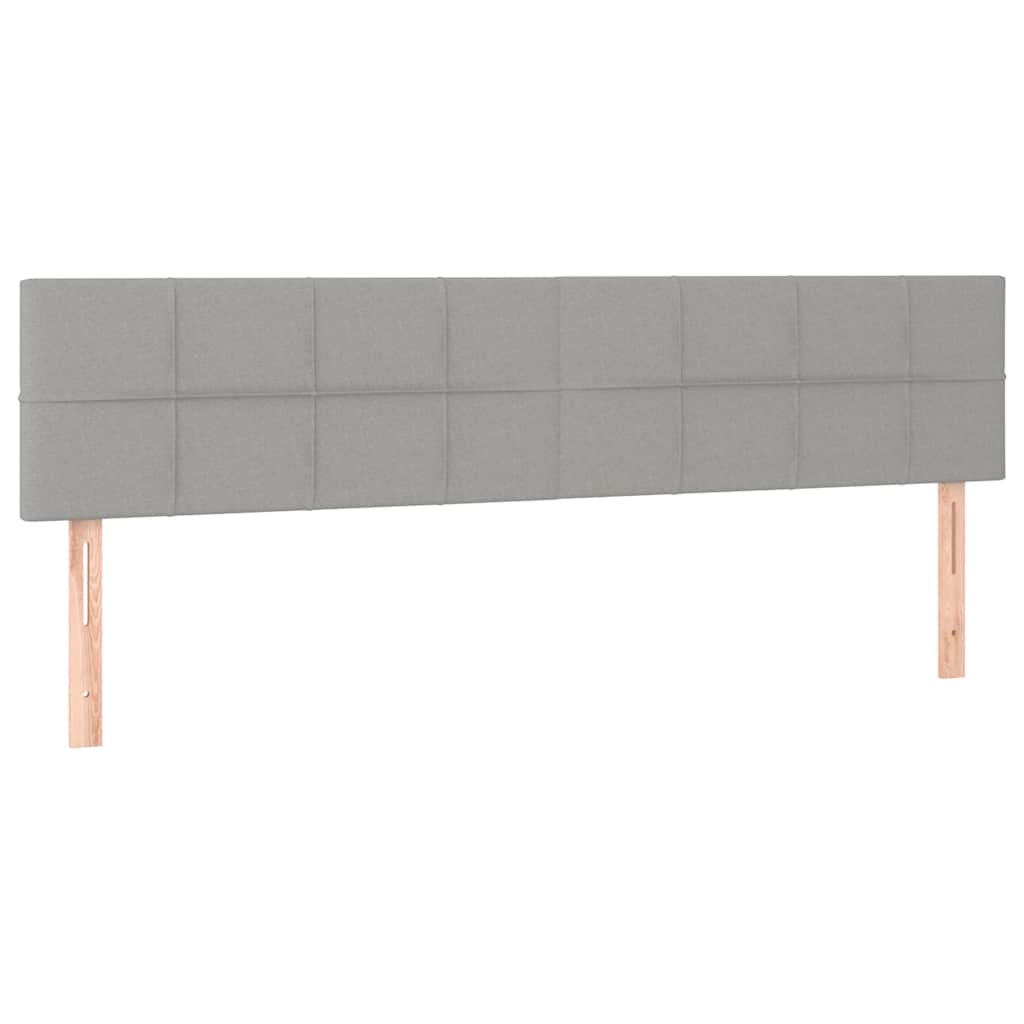 Testiera Grigio Chiaro 180x5x78/88 cm in Tessuto