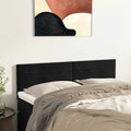 Testiera Nero 144x5x78/88 cm in Velluto