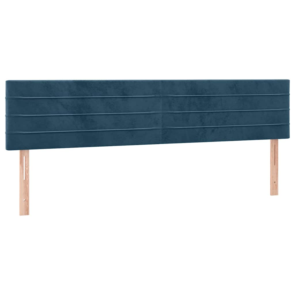 Testiera Blu Scuro 200x5x78/88 cm in Velluto