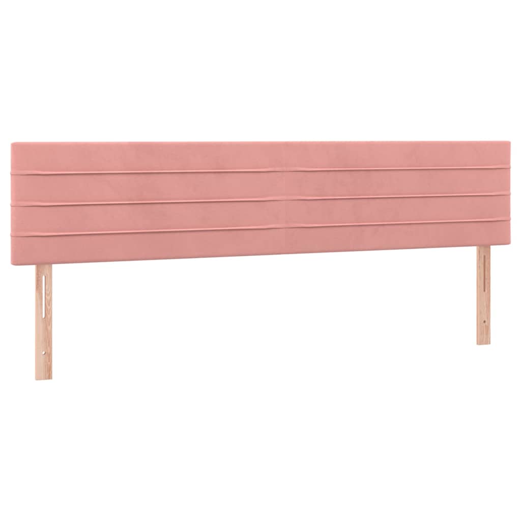 Testiera Rosa 200x5x78/88 cm in Velluto