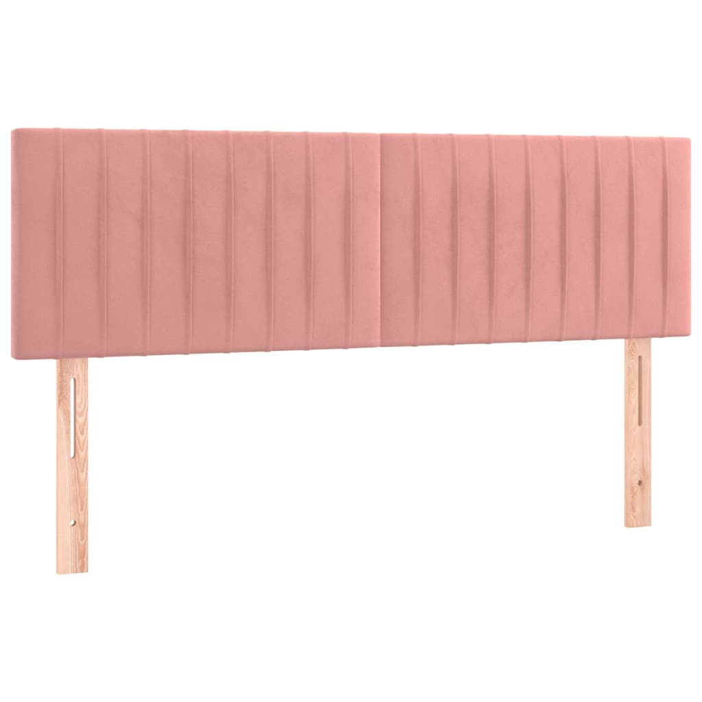 Testiera Rosa 144x5x78/88 cm in Velluto