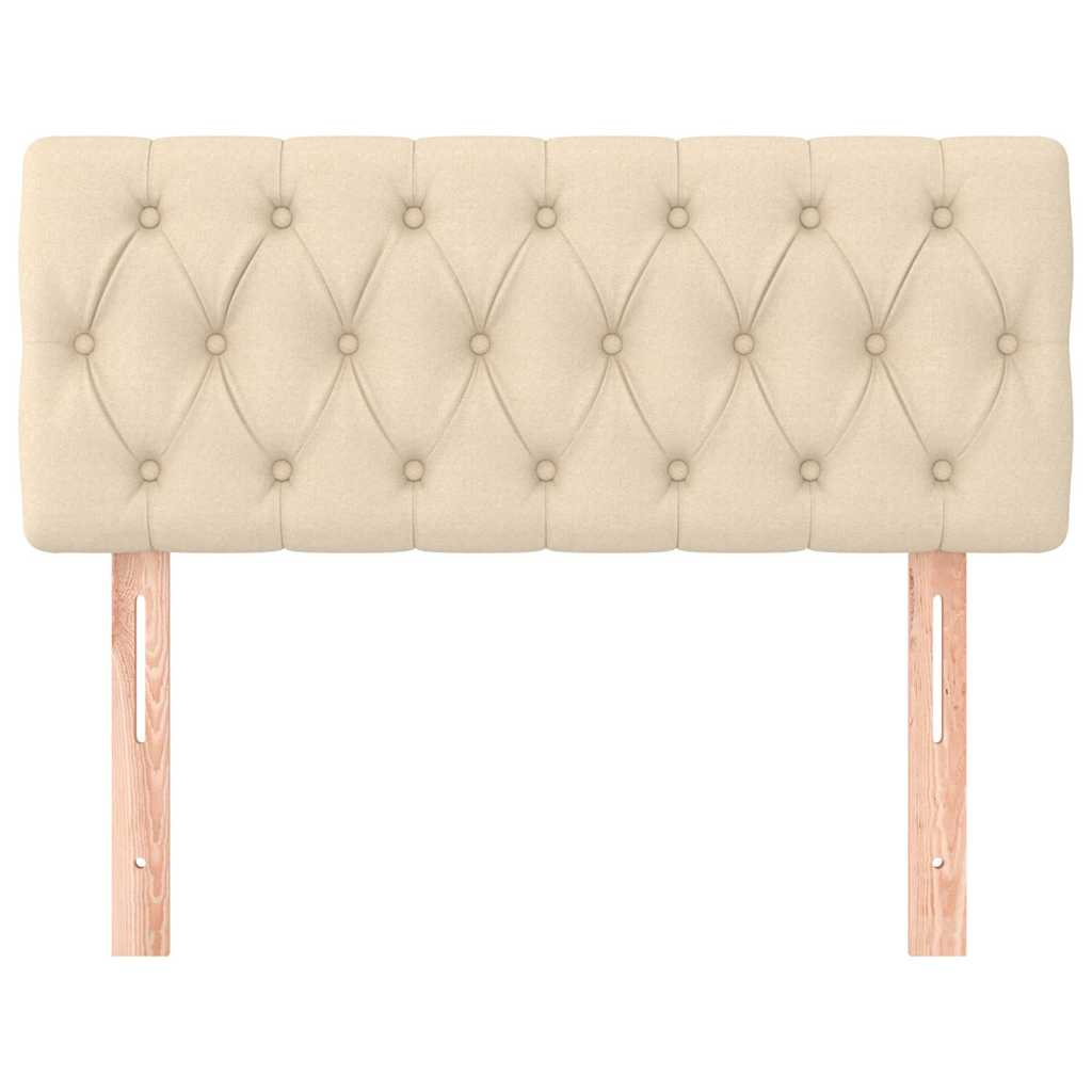 Testiera Crema 100 x 7 x 78/88 cm in Tessuto