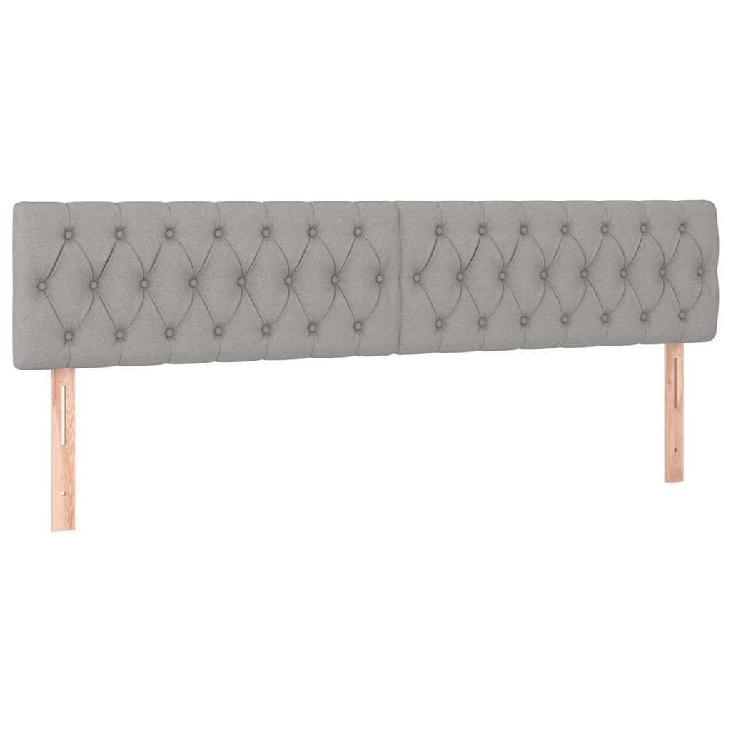 Testiera Grigio Chiaro 180x7x78/88 cm in Tessuto