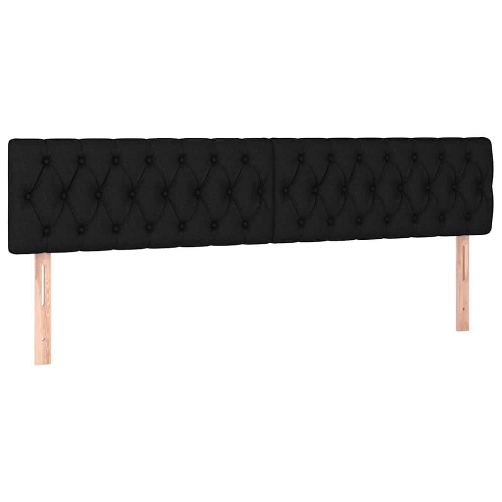 Testiera Nera 180x7x78/88 cm in Tessuto