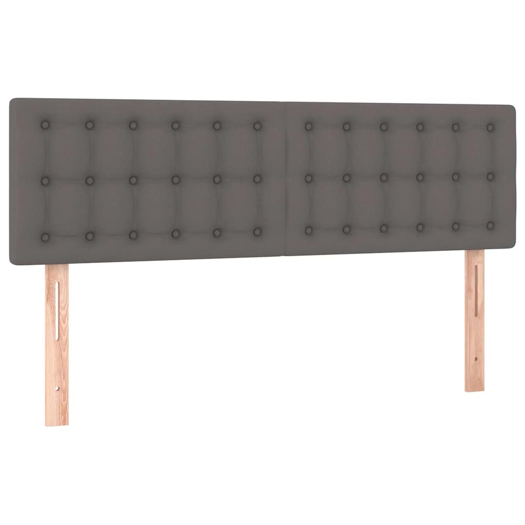 Testiera Grigio 144x5x78/88 cm in Similpelle