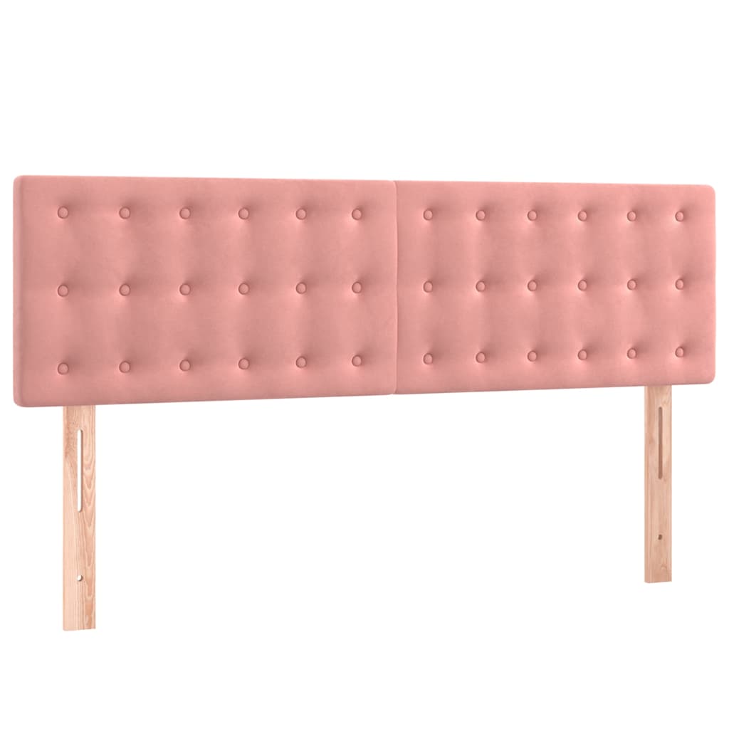 Testiera Rosa 144x5x78/88 cm in Velluto