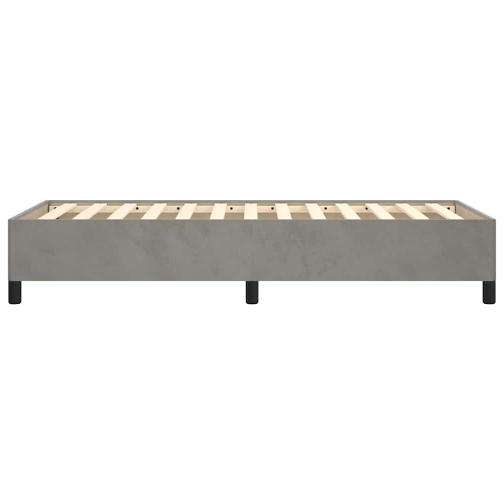 Giroletto senza Materasso Grigio Chiaro 90x200 cm Velluto