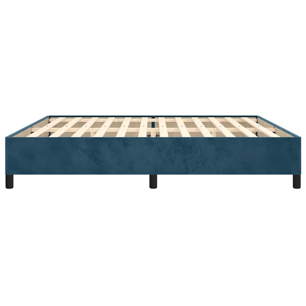 Giroletto senza Materasso Blu Scuro 200x200 cm in Velluto