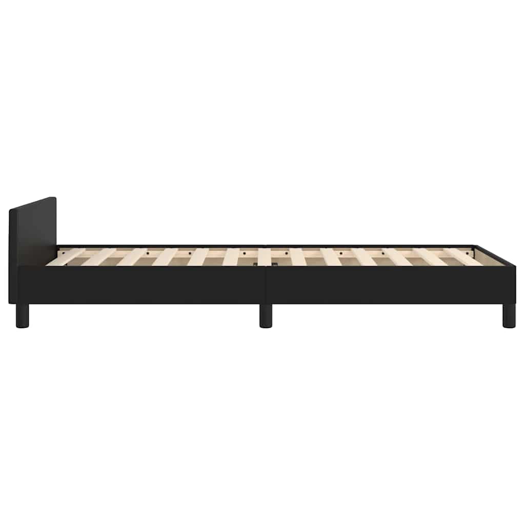 Giroletto con Testiera senza Materasso Nero 90x190 cm