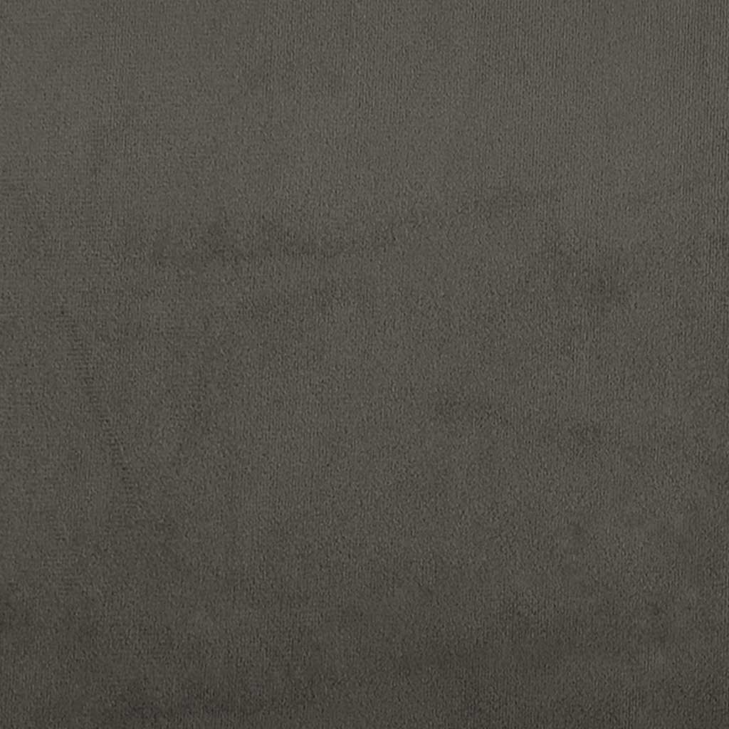 Giroletto senza Materasso Grigio Scuro 100x200 cm Velluto