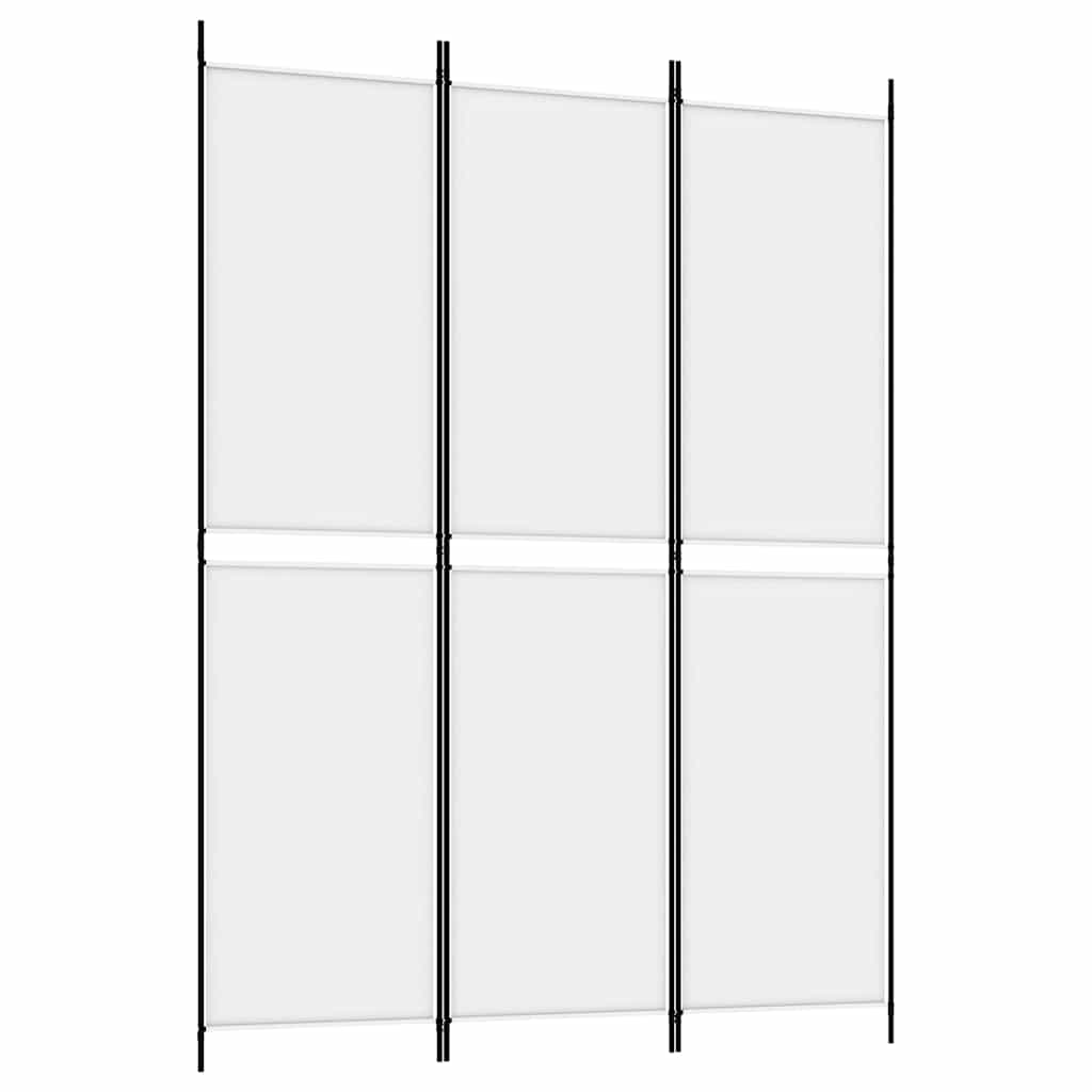 Divisorio a 3 Pannelli bianco 150x200 cm in Tessuto